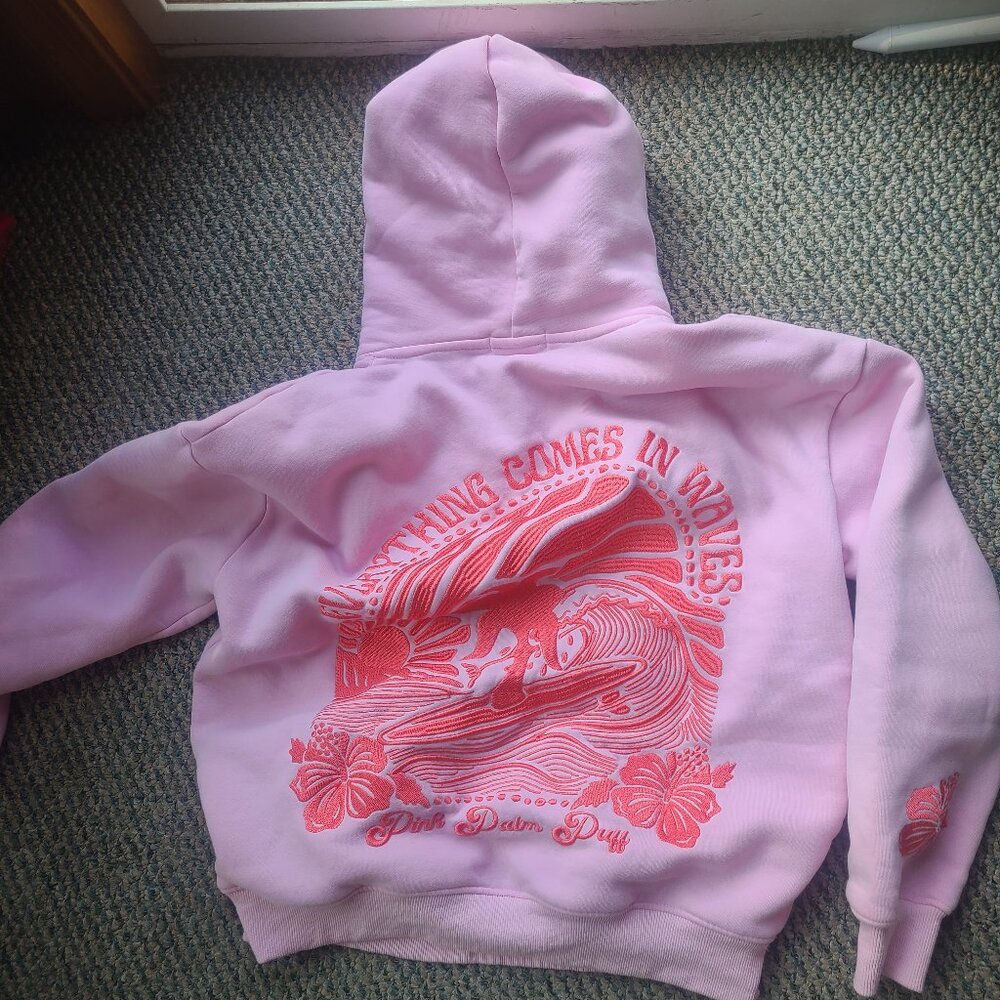 Pink Palm Puff sweatshirt
